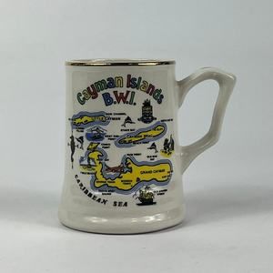 Cayman Islands BWI Miniature Novelty Mug Cup Travel Souvenir Caribbean Sea Map